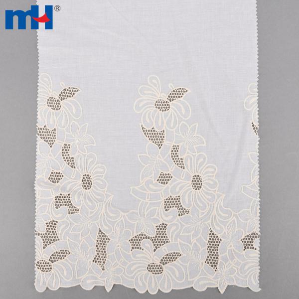 Laser cut embroidered lace