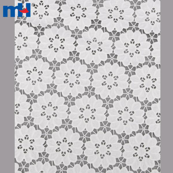 Laser cut embroidered lace