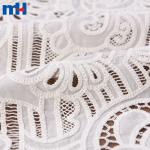 Laser cut embroidered chiffon fabric