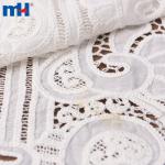 Laser cut embroidered chiffon fabric