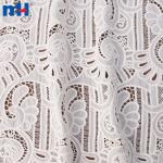 Laser cut embroidered chiffon fabric