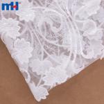 Floral embroidered mesh lace fabric for wedding dress