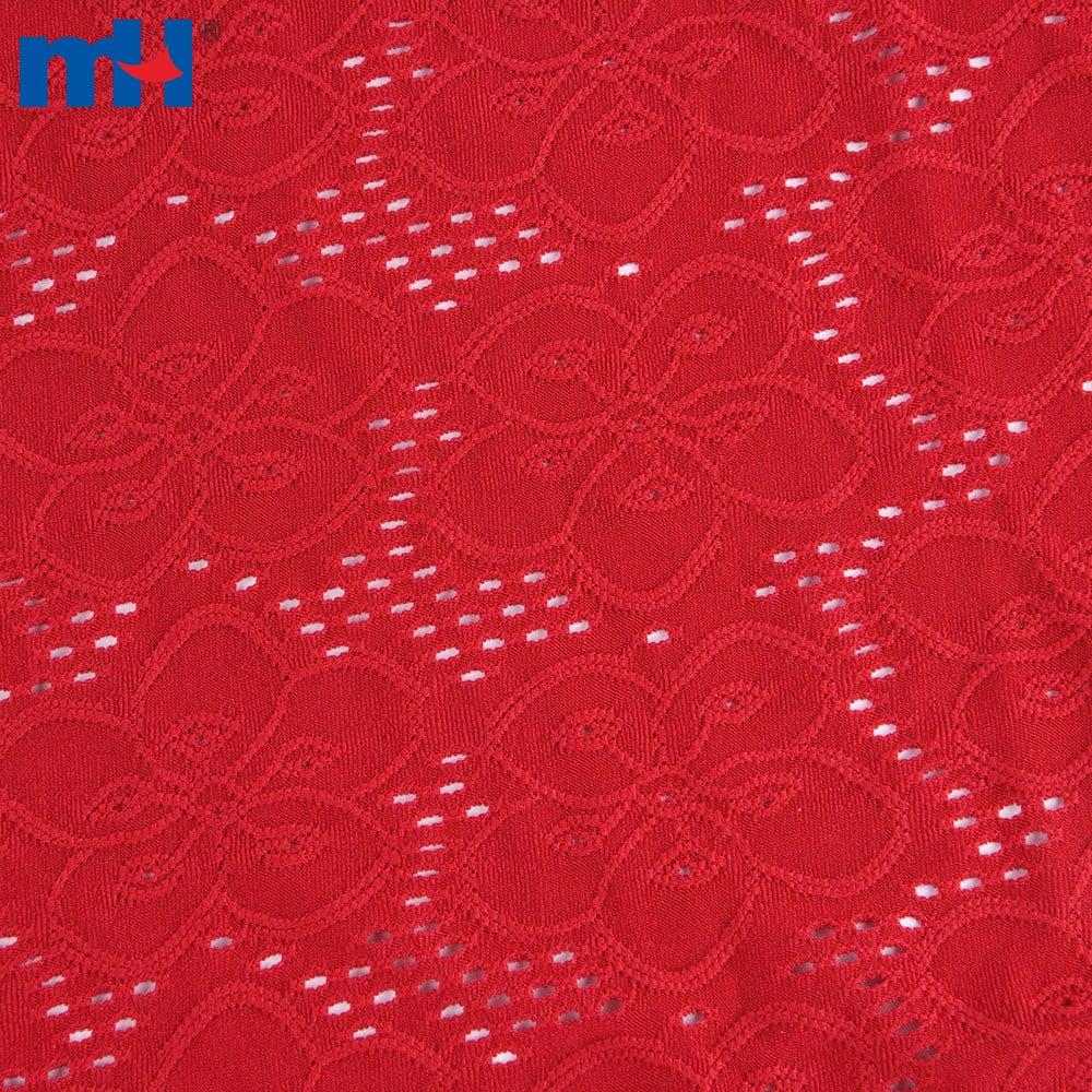 Tessuto di pizzo floreale in nylon