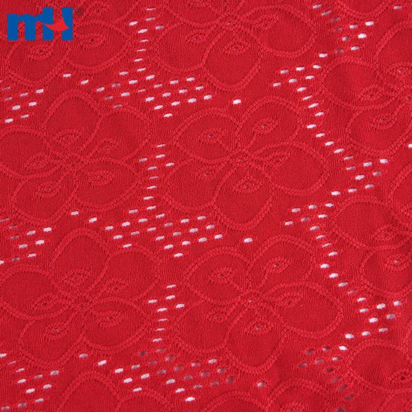 Tessuto di pizzo floreale in nylon