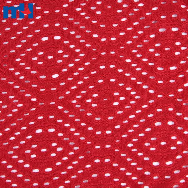 Tessuto di pizzo floreale in nylon