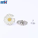 17mm zinc alloy jeans button with daisy design