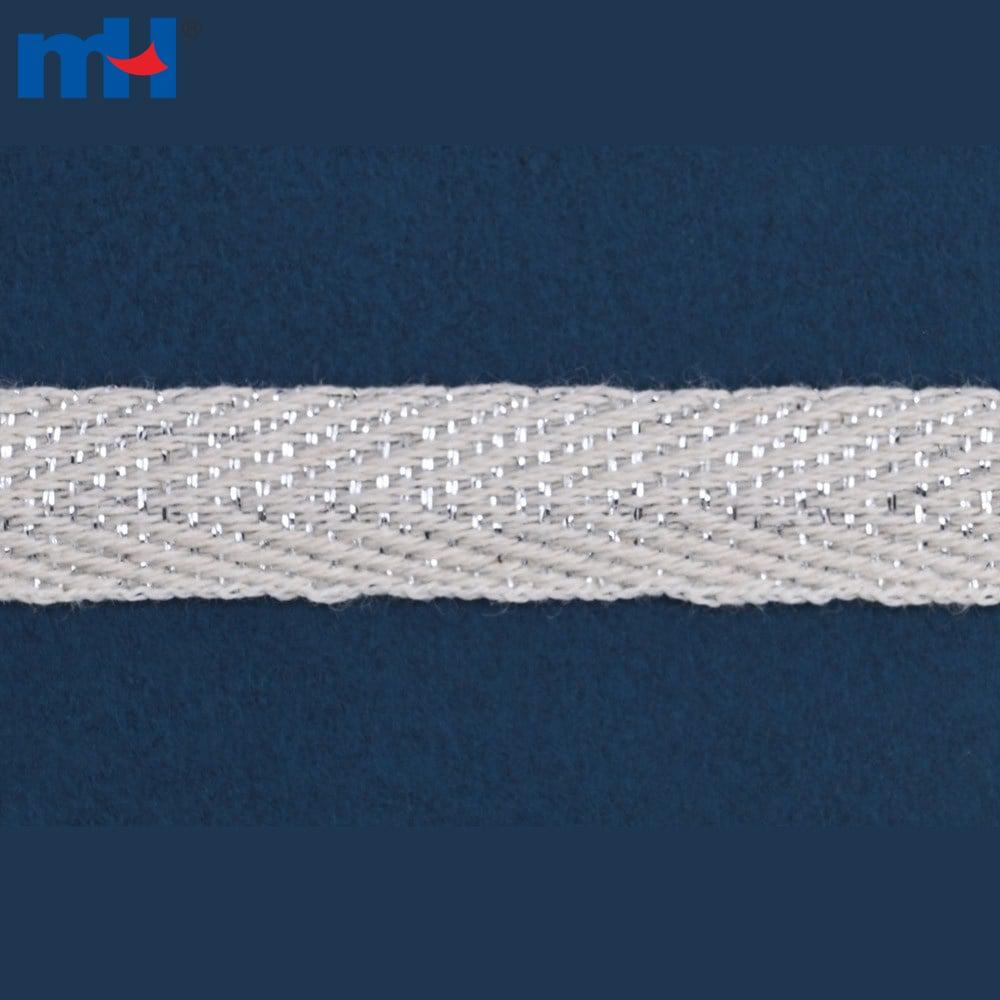 Nastro in rete di cotone metallizzato da 10 mm