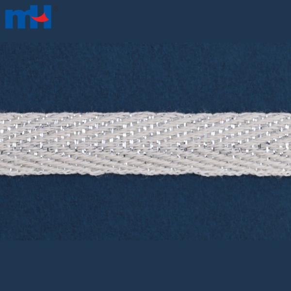 Nastro in rete di cotone metallizzato da 10 mm