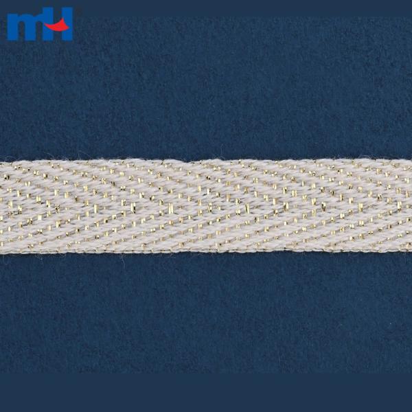 Nastro in rete di cotone metallizzato da 10 mm