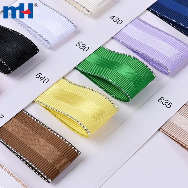 Satin Ribbon with Metallic Edge - Custom Design
