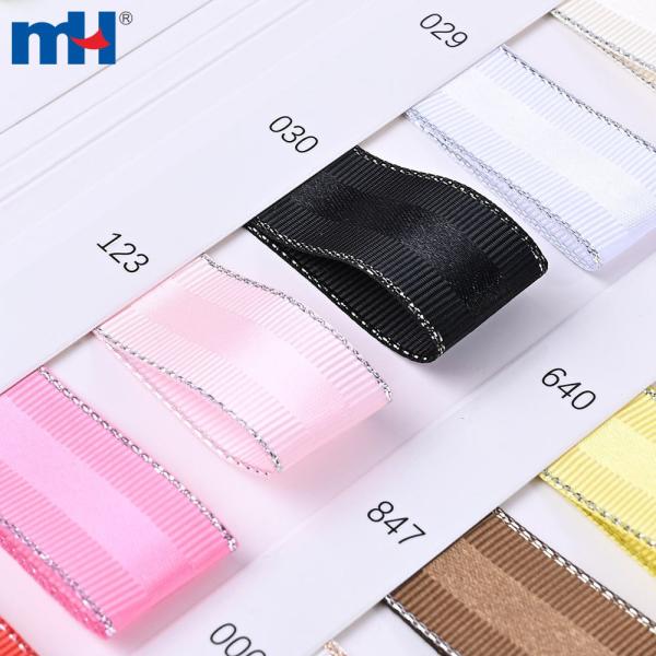 Satin Ribbon with Metallic Edge - Custom Design