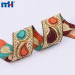 Жакардова стрічка з металевою вишивкою