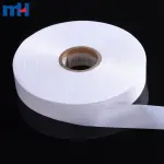 Cinta de tafetán de seda de 25 mm para etiquetas de ropa - Borde ranurado