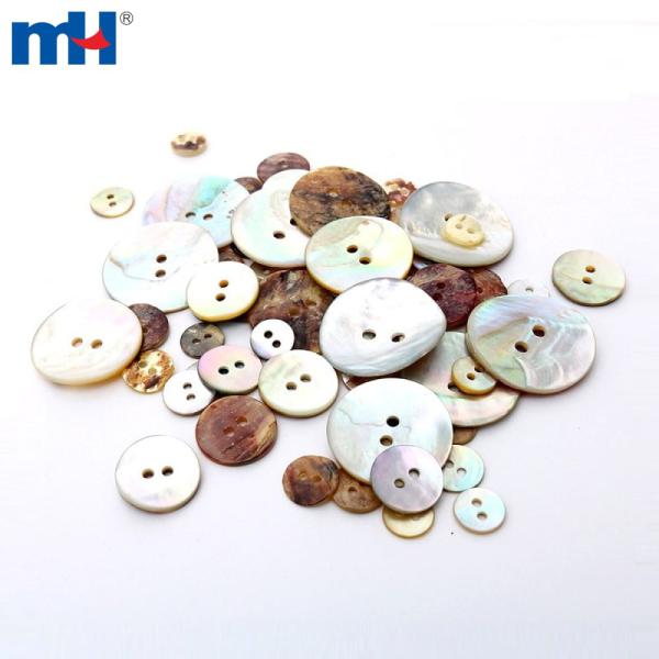 Mother-of-pearl shell buttons