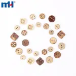 Natural coconut button