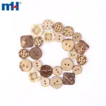 Natural coconut button