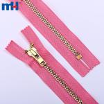 Supplier of closed-end brass zippers with #10 light gold teeth