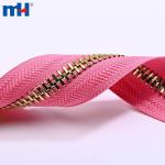 Supplier of closed-end brass zippers with #10 light gold teeth