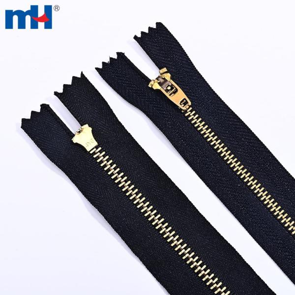 4YG Brass Closed End Zippers Supplier