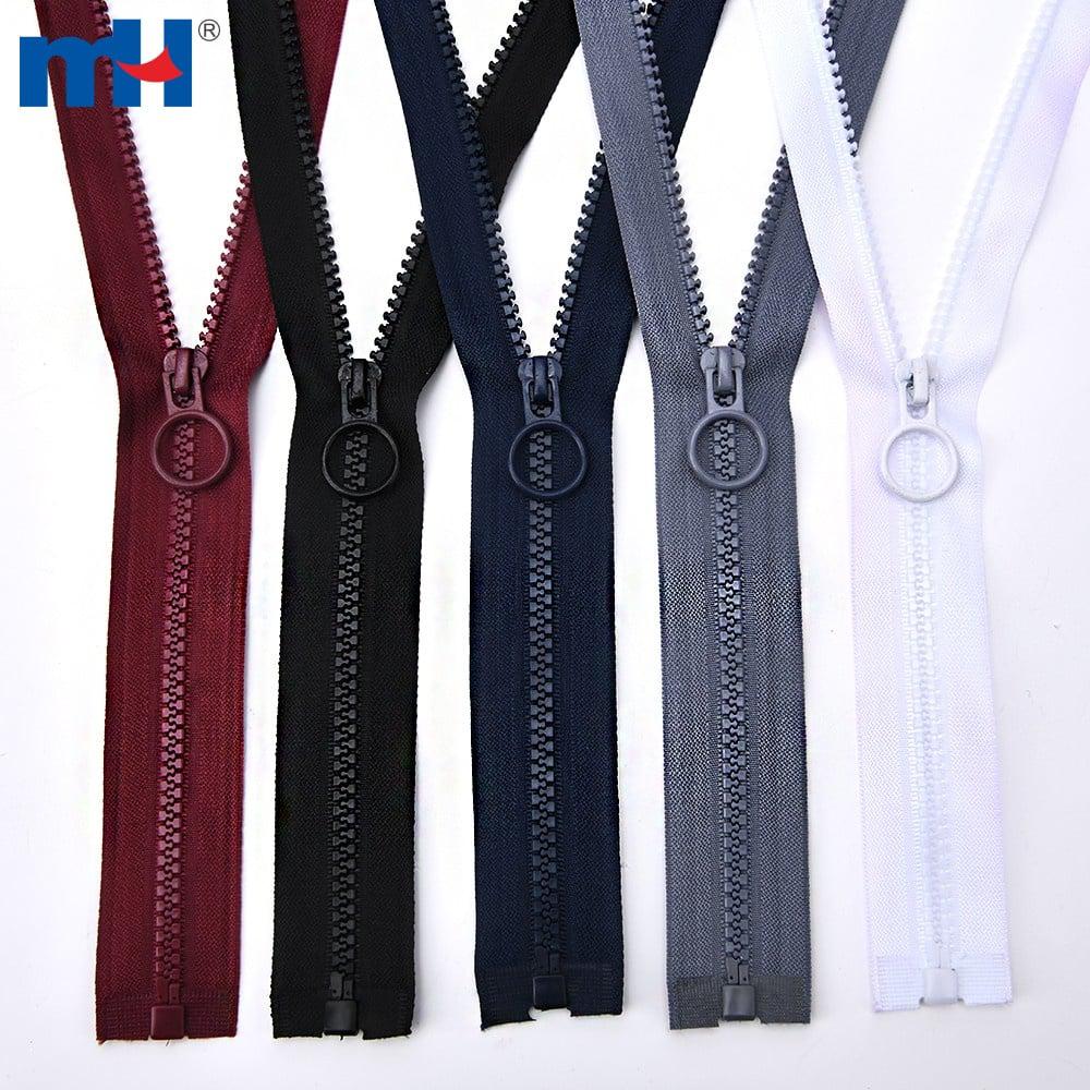 No.5 resin zipper with O/E and A/L O-ring puller