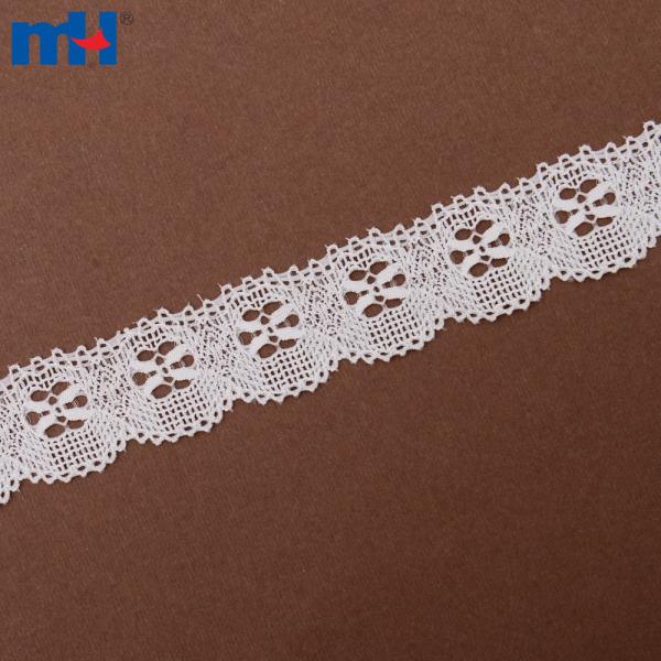 Encaje de tricot de nailon de moda.