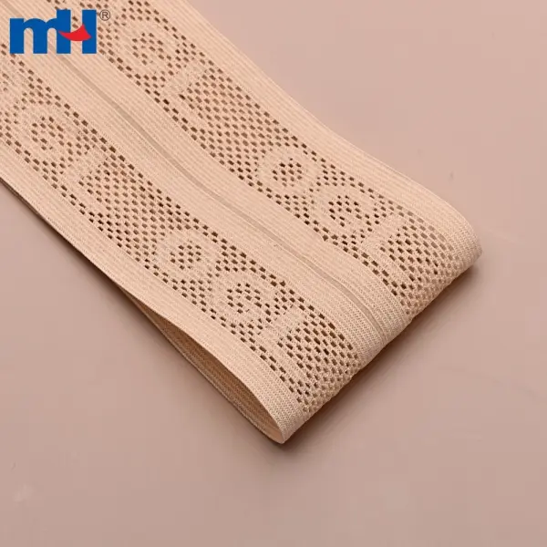 Nylon and spandex elastic band for luxurious mesh knit