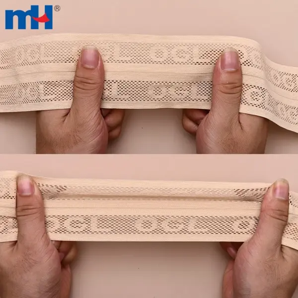 Nylon and spandex elastic band for luxurious mesh knit