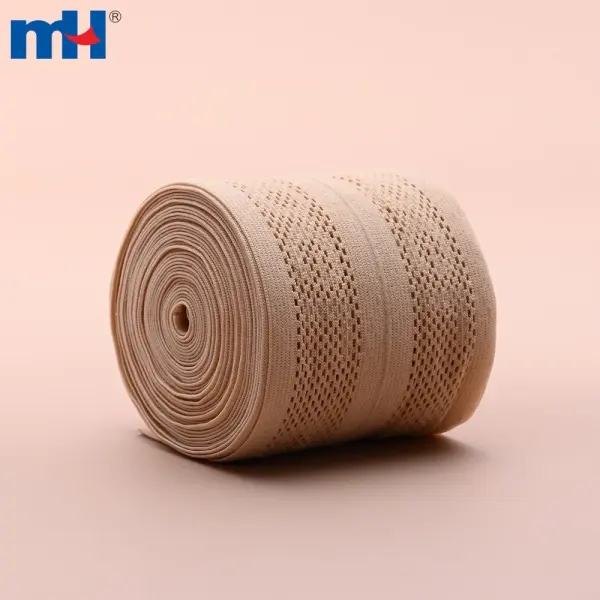 Nylon and spandex elastic band for luxurious mesh knit