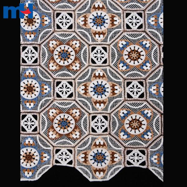 Sekizgen tasarımlı güpür dantel kumaş