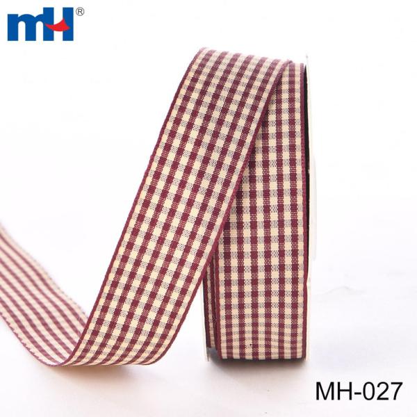 Wire edge patterned ribbon