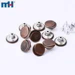 Bottone per jeans rotondo in metallo semplice in lega di zinco da 17 mm