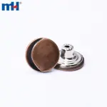 Bottone per jeans rotondo in metallo semplice in lega di zinco da 17 mm