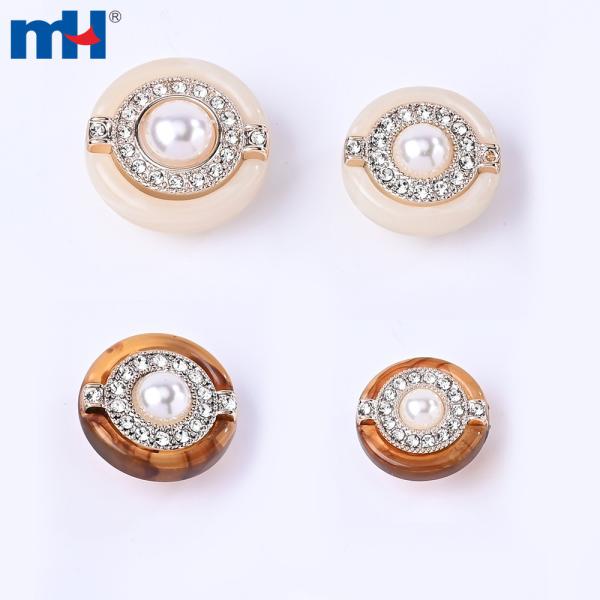 Botones de plástico de diamantes de imitación al por mayor 28L/34L/40L
