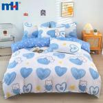 Set biancheria da letto in quattro pezzi realizzato al 100% in poliestere