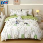 Set biancheria da letto in quattro pezzi realizzato al 100% in poliestere