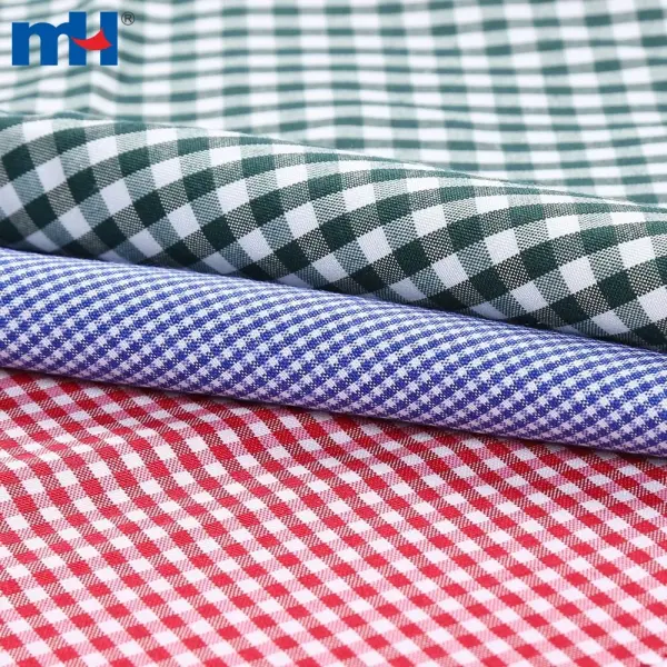 %100 polyester ekose gömlek kumaşı