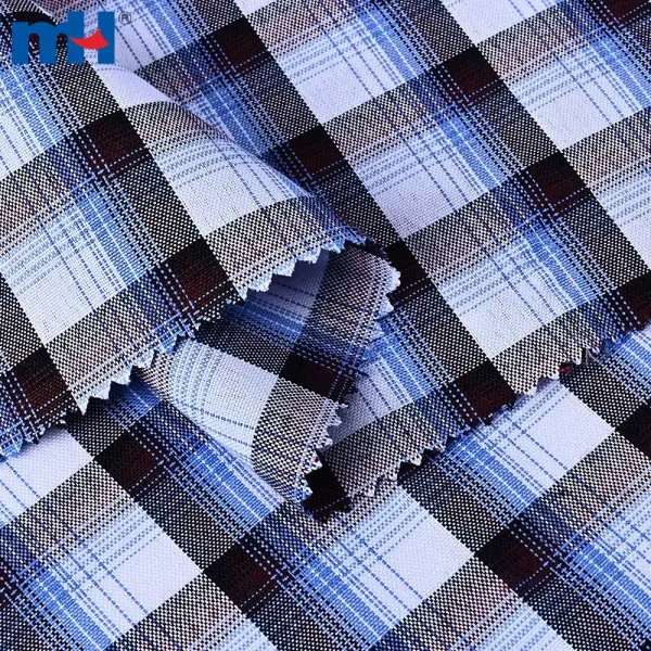 %100 polyester ekose gömlek kumaşı