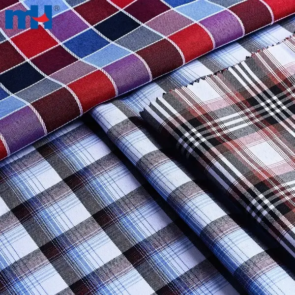%100 polyester ekose gömlek kumaşı