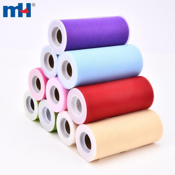 15cm Polyester Tül Rulo – El sanatları, hediye paketleri ve düğün dekorasyonu için yumuşak örgü