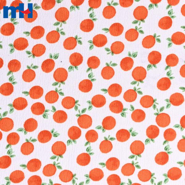 Baskılı tüvit krep kumaş %97 polyester %3 spandeks