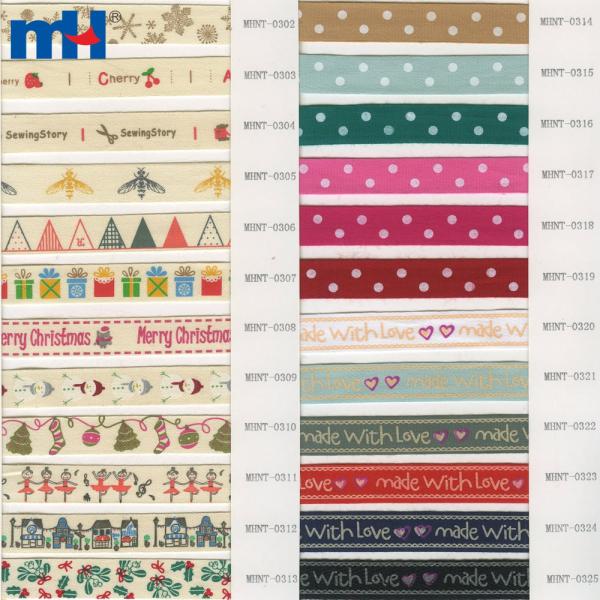 Nastri in tessuto di cotone con stampa personalizzata