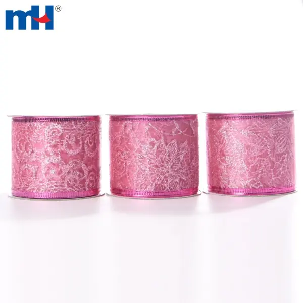 Ruban de Noël en organza filaire