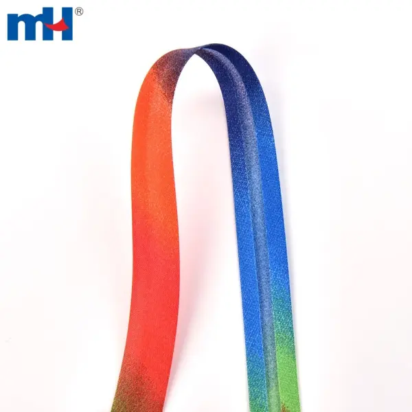 Ruban de biais en satin arc-en-ciel pour sceller les bords bruts