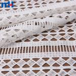 Striped chemical lace fabric
