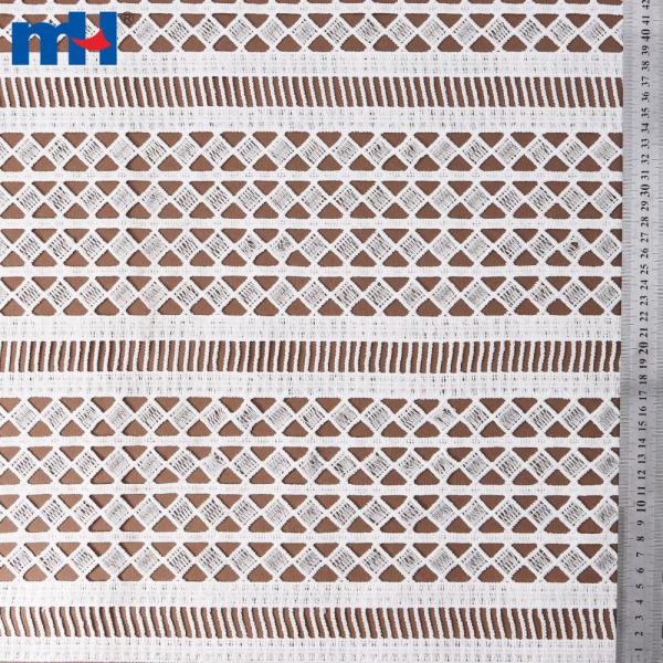 Striped chemical lace fabric