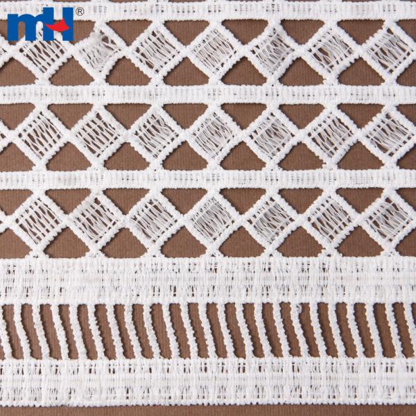 Striped chemical lace fabric
