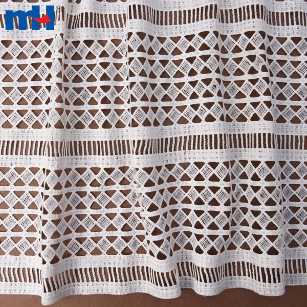 Striped chemical lace fabric