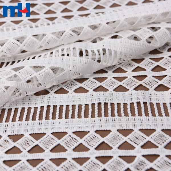 Striped chemical lace fabric