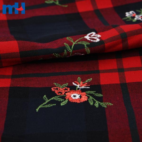 Roter Tartan-Stickstoff