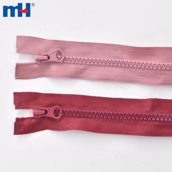 Plastic/resin zipper in different colours